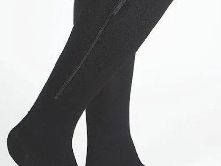 Mid Leg Zipper Anti Embolism Compression Socks For Discount