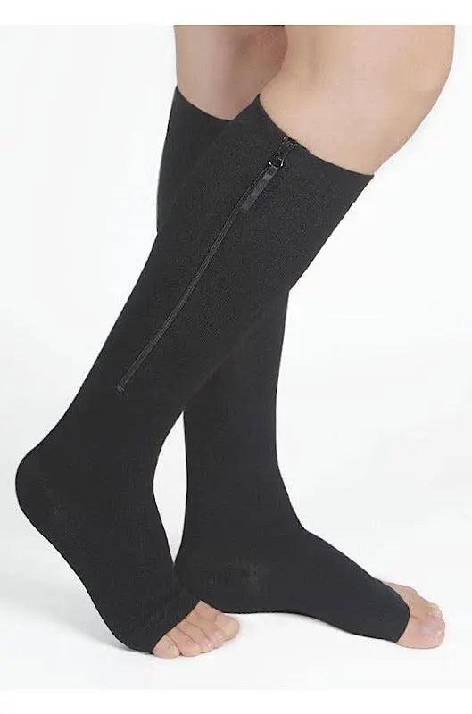 Mid Leg Zipper Anti Embolism Compression Socks For Discount