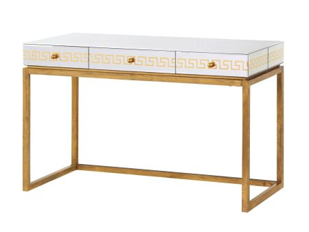 Mirrored Greek Key Desk on Sale