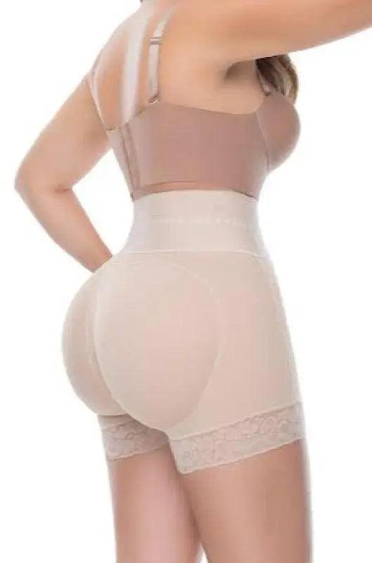 Curvy Fit Mid Waist Bbl Shorts #6198 Hot on Sale