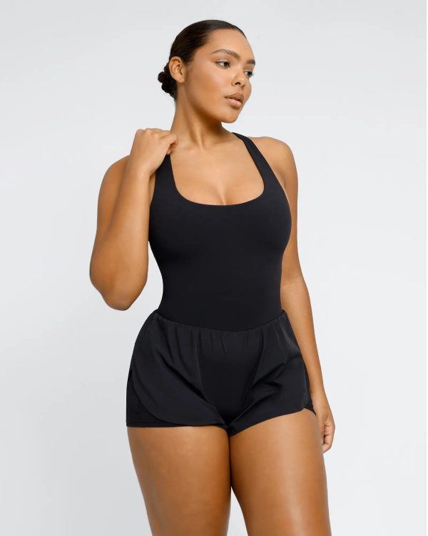 BlissMotion Airy Backless 2-in-1 Athleisure Romper on Sale