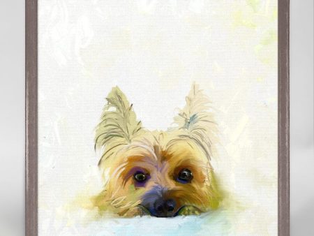 Yorkie Framed Canvas on Sale