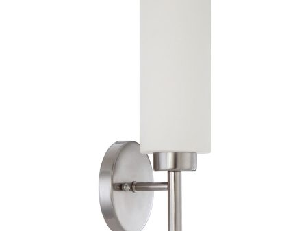 Bright Nickel Modern Bath Sconce Online