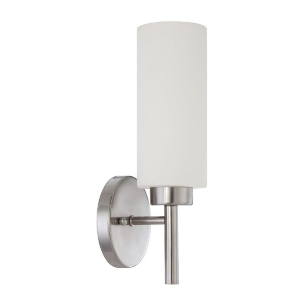 Bright Nickel Modern Bath Sconce Online