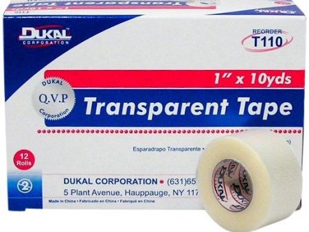 Dukal Transparent Tape (same as Johnson & Johnson Tape), 1  x 10 yds 12 box or 1 2  x 10 yds 24 box Hot on Sale