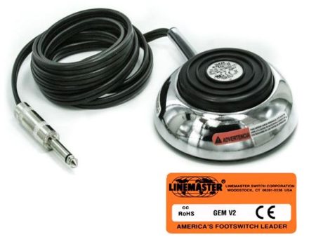 GEM-V2 Foot switch by Line Master, CHOOSE COLOR BLACK, CHROME, BLUE OR RED. Made in the USA For Cheap