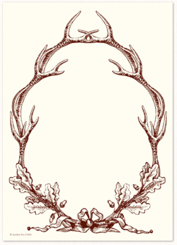 Antler Wreathe Notecards Online Sale