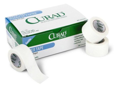 Curad Tape 1 2 x10yds, 24 rolls box. Choose PAPER or TRANSPARENT TAPE. Made in the Mexico Sale