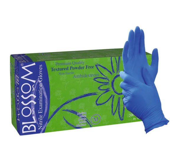 ***BEST DEAL*** Blossom DARK BLUE NITRILE Gloves - 4.5mil, 200 gloves box. SIZE M & L only Hot on Sale