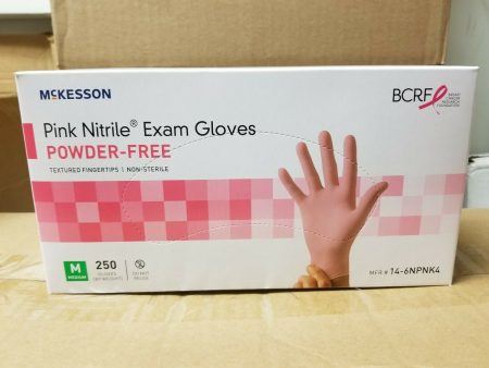 250 box ***SIZE SMALL ONLY, PRICE DROP*** McKesson® Pink NITRILE Exam Gloves, 250 box. Standard Cuff Length Textured Sale