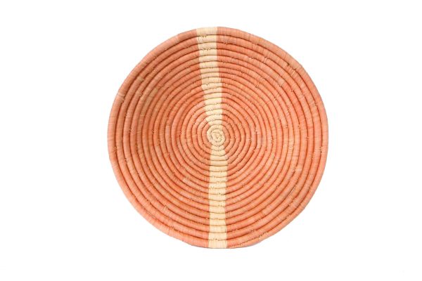 Peach Striped Bowl Cheap