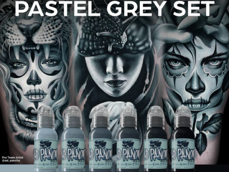 World Famous Tattoo Ink - World Famous Ink A.D. PANCHO PASTEL GREY SET | Available in 1oz & 4oz For Cheap