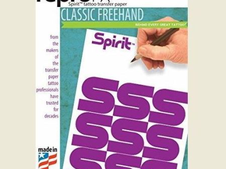 Spirit Classic FREEHAND Tattoo Transfer Paper 8½ x 11, 100 box. Made in the USA Sale