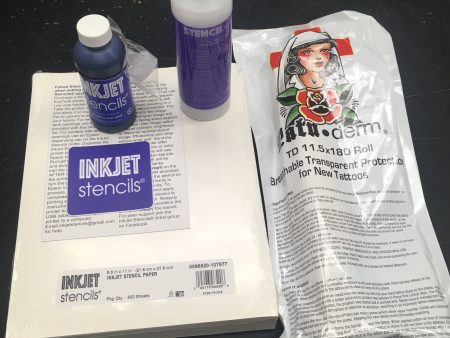 Tatu-you™ Kit INCLUDES: Inject Stencil 4oz + Pacon Paper 500 Sheets + Stencil Prep 8oz & Biggest Tatu-Derm 11.5  x 180  (SAVE $25.00) Online