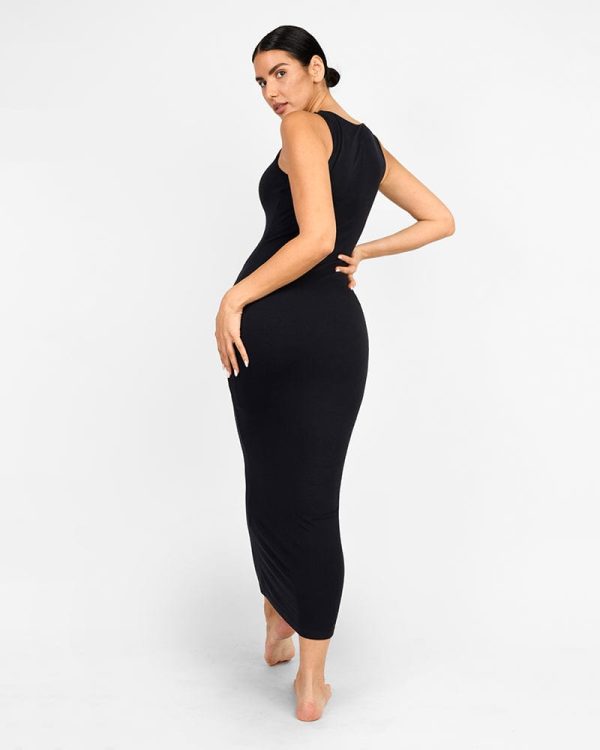 Cozy Ribbed Sleeveless Long Shaping Dress Online