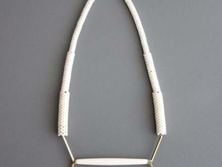 Reversible Necklace in Magnesite Horn & Brass Discount