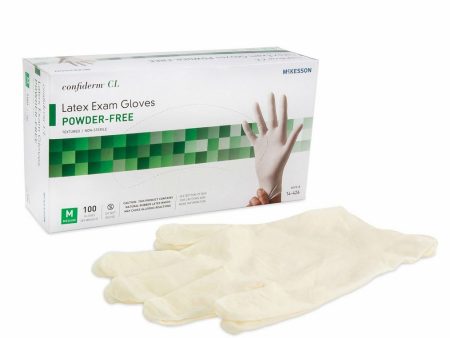 **100 Gloves per Box** LATEX GLOVES Beige Color (Natural) By McKesson For Sale