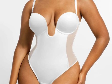 AirSlim® Deep Plunge Low-Back Thong Bodysuit Cheap