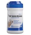 ***SALE***  (75% OFF Expired) PDI Sani Hands, Hand Wipes Large 6 x 7½ (blue cap) For Sale