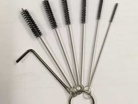 *** Tattoo Tube Cleaning Brush Set with Allen Wrench, pack of 6 brushes Online Hot Sale