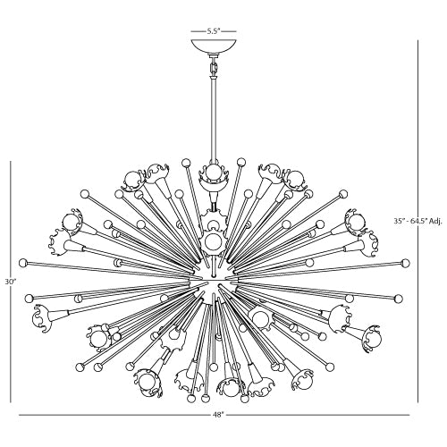 Jonathan Adler 48  Sputnik Chandelier Supply