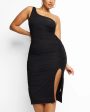 Thigh Split Shaping Dress Discount